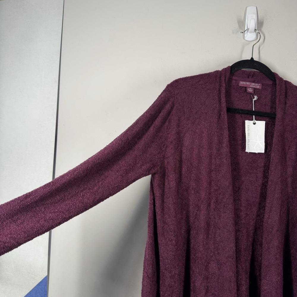 Barefoot Dreams New with Tags CozyChic Lite Island Wrap Burgundy Wine Sz L/XL - Picture 6 of 16